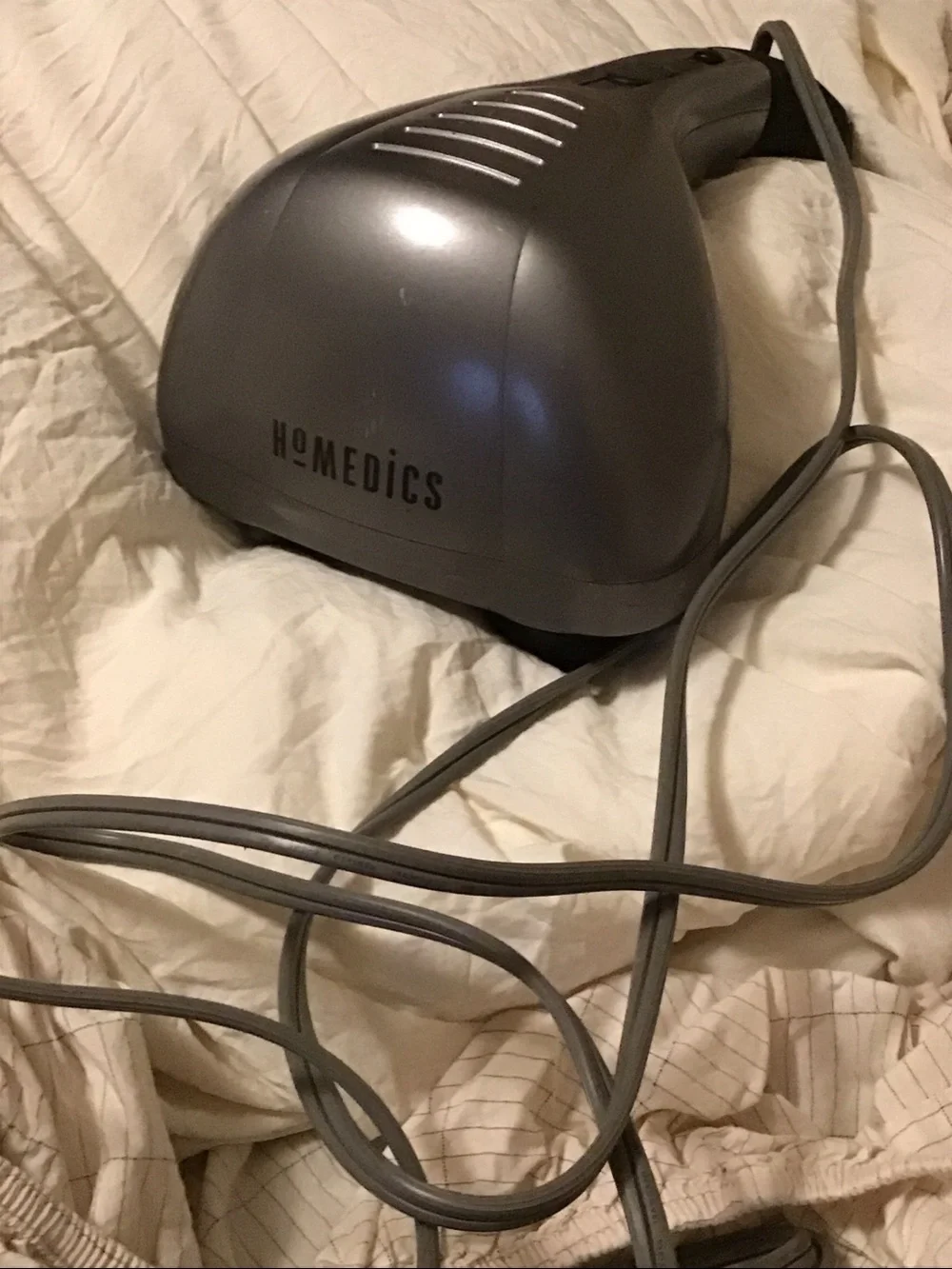 Homedics Handheld Electric Massager in Silver and Black
